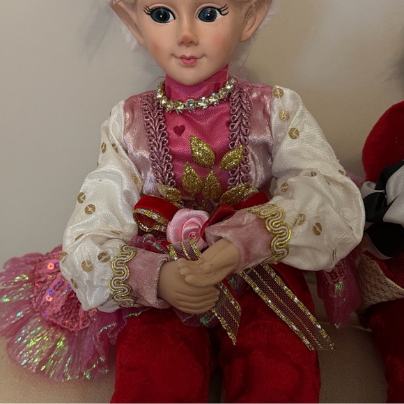 Cynthia ROWLEY Collectible Valentine's Day Elf Dolls Set - Girl and Boy - Picture 7 of 8